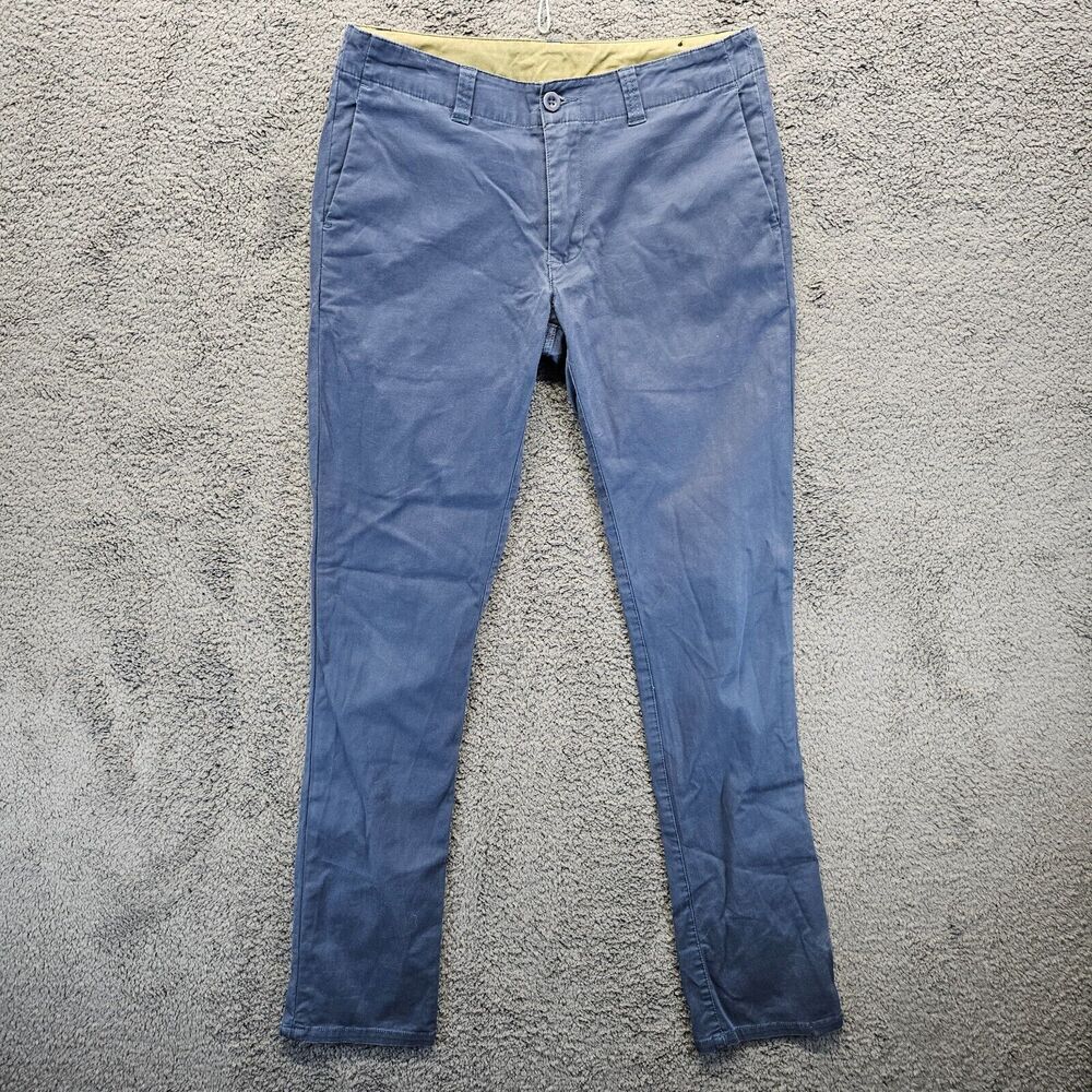 O'Neill Pants Mens Size 30‎ Blue Slim Straight Chino Flat Front